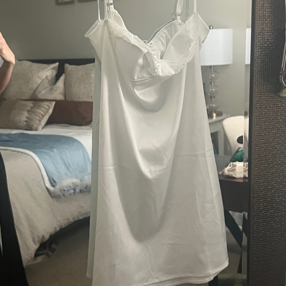 White slip dress